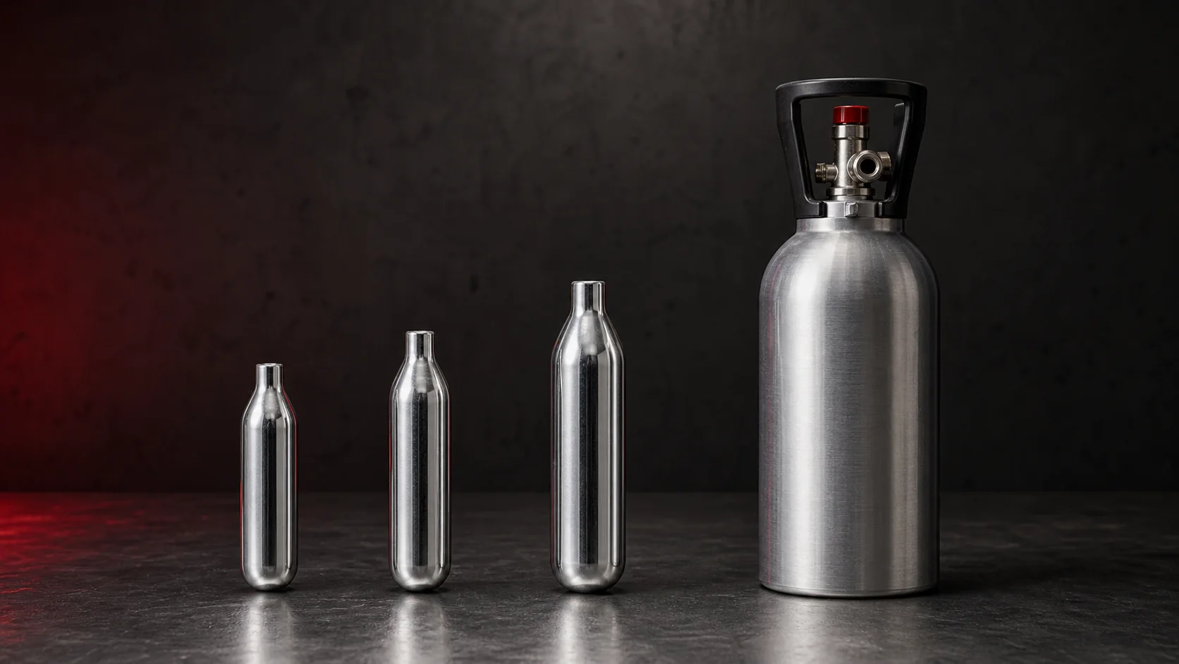 CO2 cartridge size family for project supply
