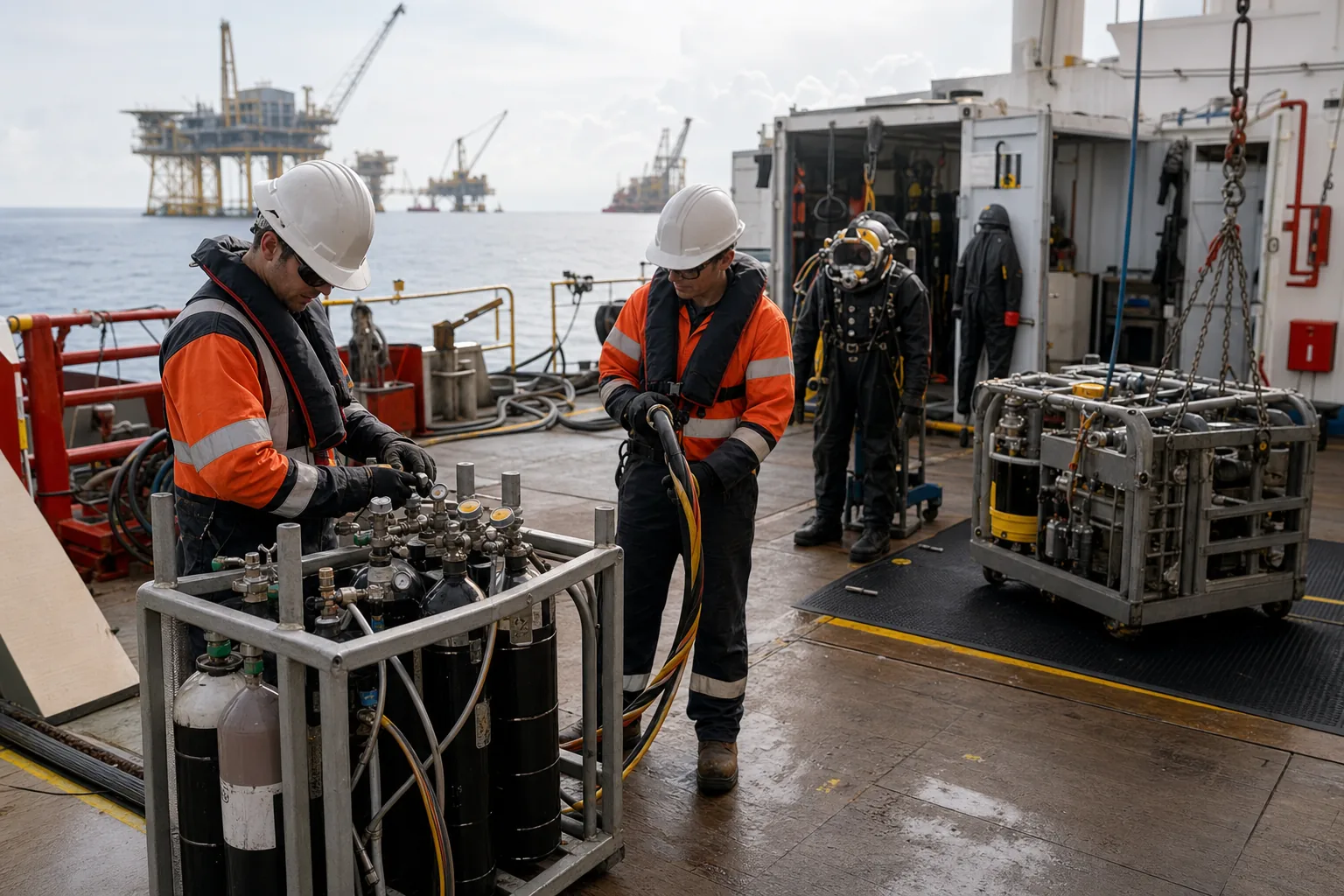 Representative surface gas support for a subsea maintenance operation